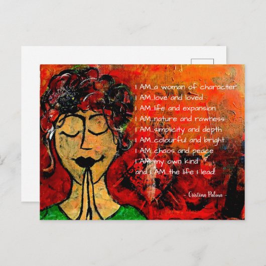 IK BEN POEM Poscard Briefkaart (Voorkant / Achterkant)