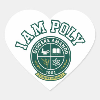 Ik ben POLY Klassieke Hartsticker Hart Sticker