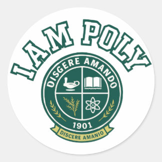 Ik ben POLY klassieke ronde sticker