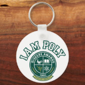 Ik ben POLY Klassieke Sleutelhanger (Achterkant)