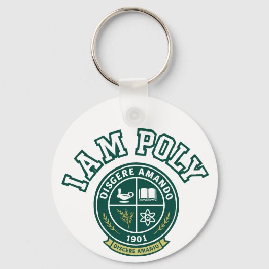 Ik ben POLY Klassieke Sleutelhanger (Achterkant)