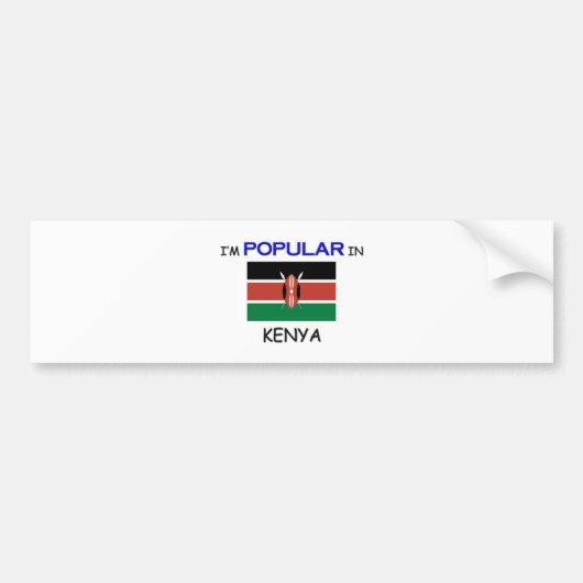 Ik ben populair in KENIA Bumpersticker (Voorkant)