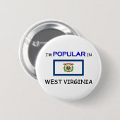 Ik ben populair in WEST VIRGINIA Ronde Button 5,7 Cm (Voorkant /achterkant)