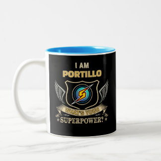 Ik Ben PORTILLO Wat Is Jouw Superkracht Tweekleurige Koffiemok