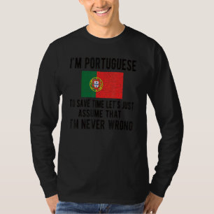 Ik ben Portugese vlag Portugal Roots T-shirt
