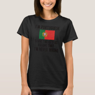 Ik ben Portugese vlag Portugal Roots T-shirt