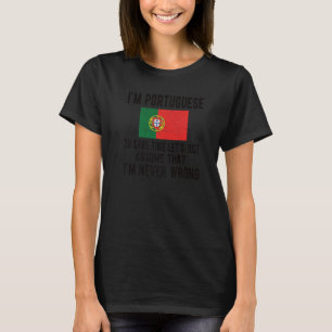 Ik ben Portugese vlag Portugal Roots T-shirt