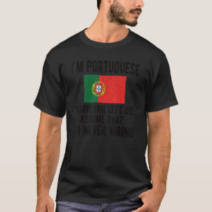 Ik ben Portugese vlag Portugal Roots T-shirt