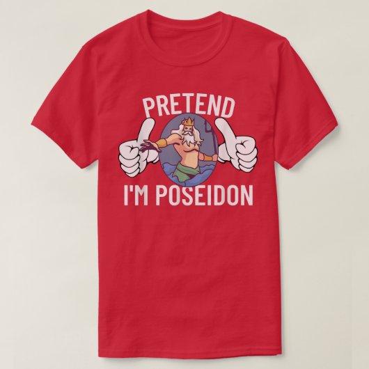 Ik ben Poseidon Halloween Costume Medusa Gre T-shirt (Design voorkant)