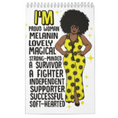 Ik ben positief motiveren inspireren melanine sist kalender (Hoes)