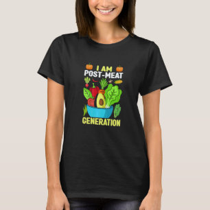 Ik Ben Post Vlees Generatie Veganisme Groente Groe T-shirt