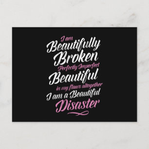 Ik ben prachtig gebroken perfect perfect briefkaart