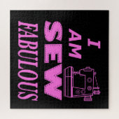 Ik ben prachtig naaid in zwart en roze legpuzzel (Horizontaal)