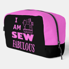 Ik ben prachtig naaid in zwart en roze toilettasje