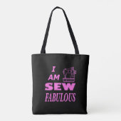 Ik ben prachtig naaid in zwart en roze tote bag (Achterkant)