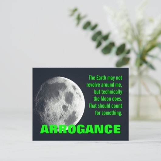 Ik ben praktisch het centrum van het universum briefkaart (Staand voorkant)