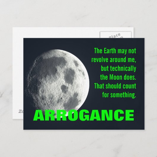 Ik ben praktisch het centrum van het universum briefkaart (Voorkant / Achterkant)