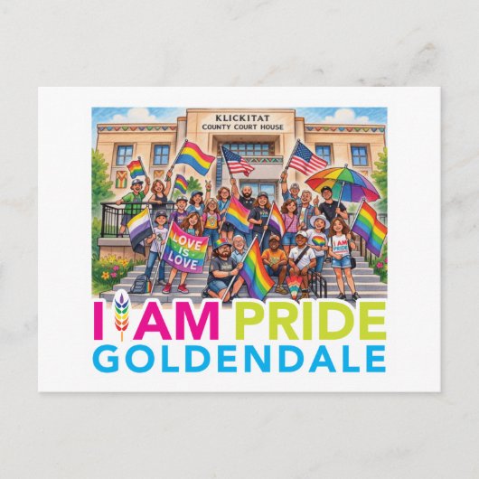 IK BEN Pride Community Feestdagenkaart (Voorkant)