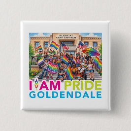 IK BEN Pride Community  Vierkante Button 5,1 Cm