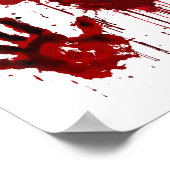 Ik ben prima bloederige hand bloed bevlekte bloed  poster (Hoek)