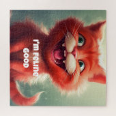 "Ik ben prima" Cute Red Cat Legpuzzel (Horizontaal)