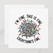 Ik ben prima Dit is prima Alles is prima Grappige  Feestdagenkaart (Voorkant / Achterkant)