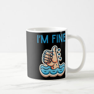 Ik ben prima duimen omhoog Sticker Koffiemok