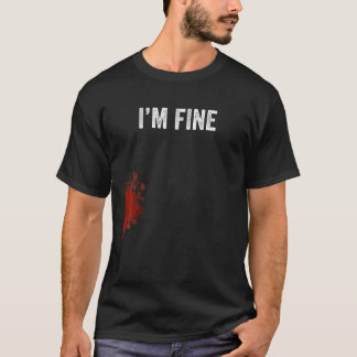 Ik ben prima grafische zombie slash film Halloween T-shirt