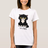 Ik ben prima - Grappige kat T-shirt (Voorkant)