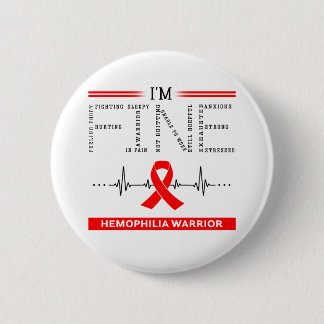 Ik ben prima hemofilie Warrior Ronde Button 5,7 Cm