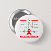 Ik ben prima hemofilie Warrior Ronde Button 5,7 Cm (Voorkant /achterkant)