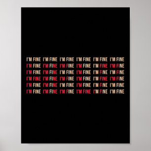 Ik ben prima hulp depressie mentale gezondheid bew poster