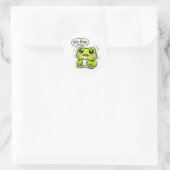 Ik ben prima kikker ronde sticker (Tas)