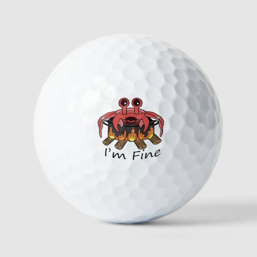 Ik ben prima kokende krab golfballen (Voorkant)