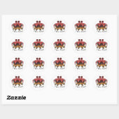 Ik ben prima kokende krab ronde sticker (Vel)
