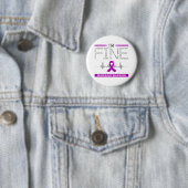 Ik ben prima migraine krijger ronde button 5,7 cm (In situ)