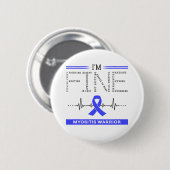 Ik ben prima Myositis Krijger Ronde Button 5,7 Cm (Voorkant /achterkant)