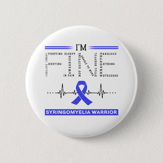 Ik ben prima Syringomyelia krijger Ronde Button 5,7 Cm (Voorkant)