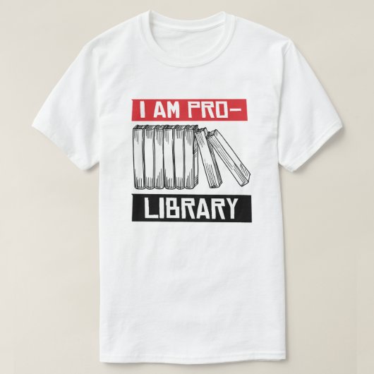 Ik ben pro bibliotheek t-shirt (Design voorkant)