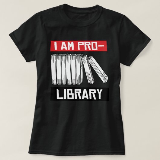 Ik ben pro bibliotheek t-shirt (Design voorkant)