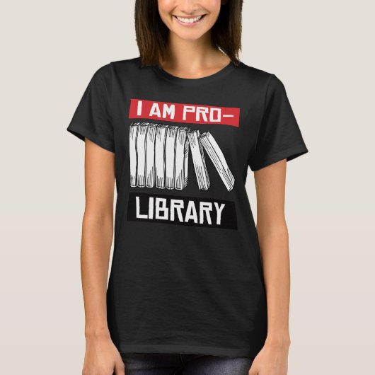 Ik ben pro bibliotheek t-shirt (Voorkant)