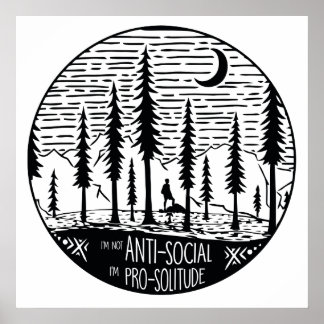 Ik ben pro-eenzaamheid poster