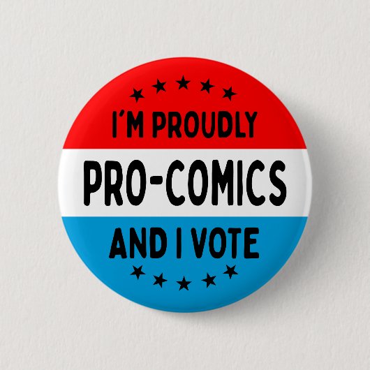 "Ik ben pro-strip en ik stem" knop Ronde Button 5,7 Cm (Voorkant)