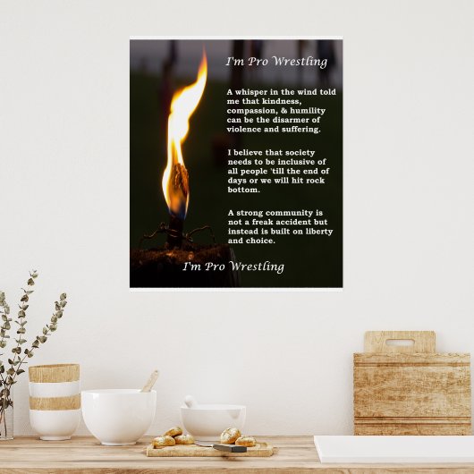 Ik ben Pro Wrestling Poster (Keuken)
