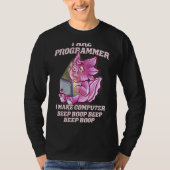 Ik ben programmeer die het Nerd Axolotl Software o T-shirt (Voorkant)