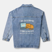 Ik ben programmeer die ik maak van Computer Beep C Denim Jacket (Achterkant)