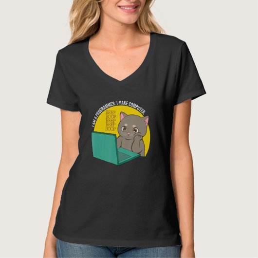 Ik ben programmeer die ik maak van computerpiepkra t-shirt (Voorkant)