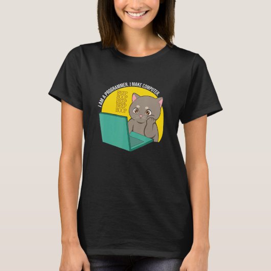 Ik ben programmeer die ik maak van computerpiepkra t-shirt (Voorkant)