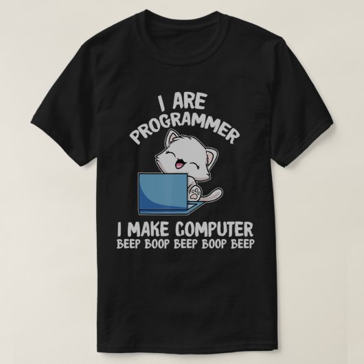 Ik ben programmeer en maak computerpiepboop Funny T-shirt (Design voorkant)
