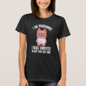 Ik ben Programmer Cat Engineer Coder Software Deve T-shirt (Voorkant)